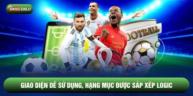 Giao diện dễ sử dụng, hạng mục được sắp xếp logic 